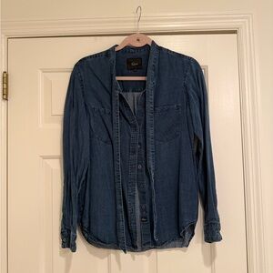 Rails Tencel Blue Denim-like Button-Up Shirt
